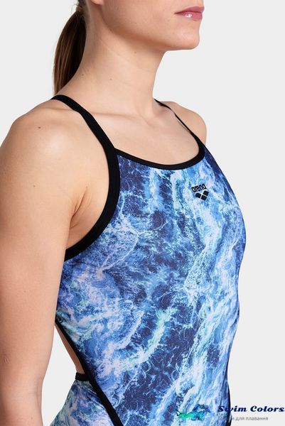 Жіночий купальник Arena PACIFIC SUPERFLY BACK SWIMSUIT black-blue multi 007151-580 фото