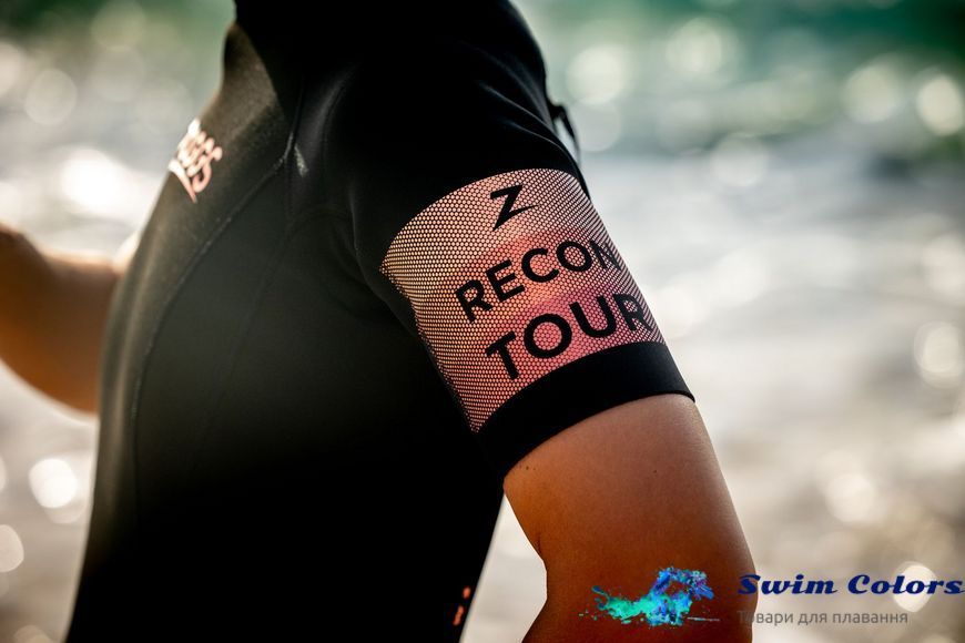 Гідрокостюм для триатлону Zoggs Recon tour SHORTY 2 mm жіночий (чорно-червоний) 464113.BKRD фото