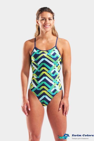 Жіночий купальник Arena TEXTURE SWIMSUIT TIE BACK multi navy, navy 010730-750 фото