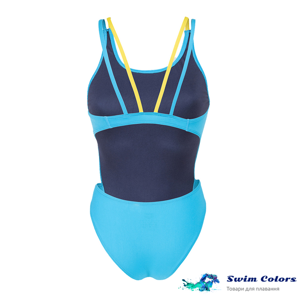 Жіночий купальник Arena SWIMSUIT TECH MULTI SOLID turquoise, yellow star 008054-820 фото