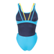 Жіночий купальник Arena SWIMSUIT TECH MULTI SOLID turquoise, yellow star 008054-820 фото 2