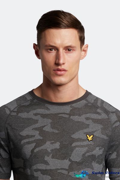 Чоловіча футболка Lyle & Scott JACQUARD TEE jet black marl TS1884SP-W155 фото