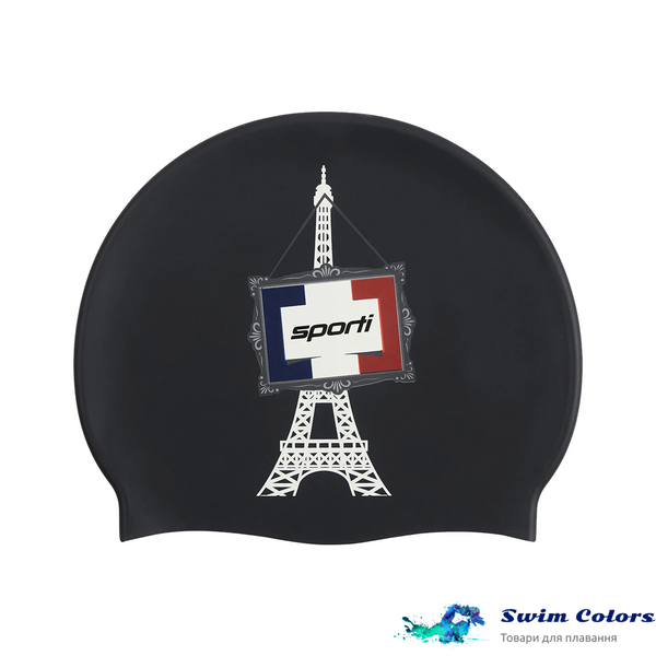 Шапочка для плавання Sporti Paris Eiffel Tower Silicone Swim Cap SCCS085 фото