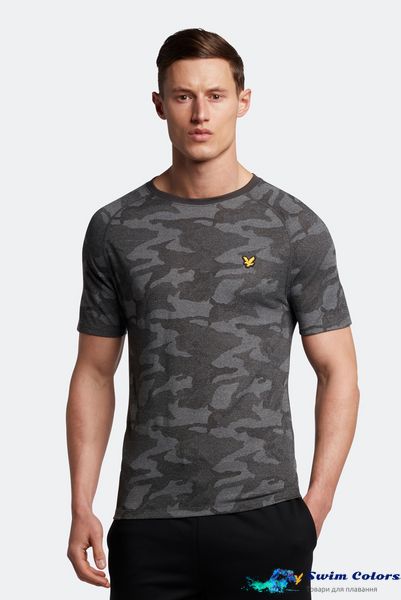 Чоловіча футболка Lyle & Scott JACQUARD TEE jet black marl TS1884SP-W155 фото