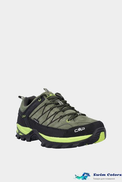 Чоловічі кросівки CMP RIGEL LOW TREKKING SHOES WP kaki-acido 3Q13247-02FP фото