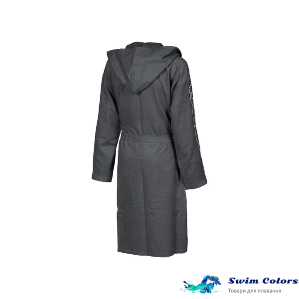 Халат мікрофібро Arena ZEAL PLUS BATHROBE grey-white 005308-101 фото