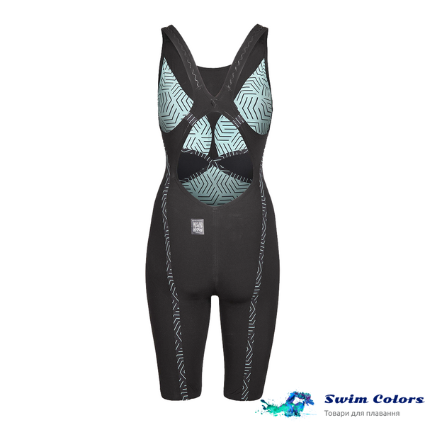 Жіночий комбінезон для плавання Arena VELOCE OB black, teal 011279-100 фото