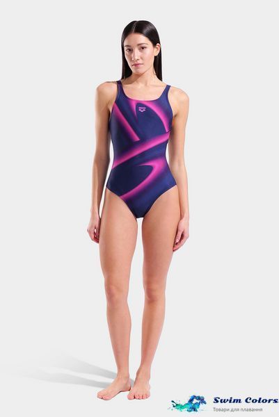 Жіночий купальник Arena FLASH SWIMSUIT U BACK LB navy multi 011830-750 фото