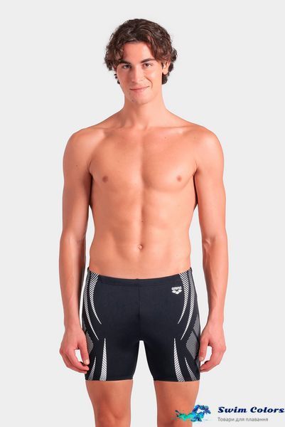 Чоловічі плавки Arena POSEIDONIA SWIM MID JAMMER black-white 009091-501 фото