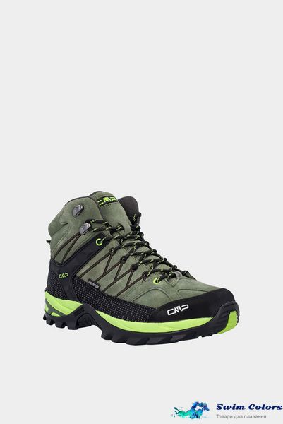 Чоловічі черевики CMP RIGEL MID TREKKING SHOES WP kaki-acido 3Q12947-02FP фото