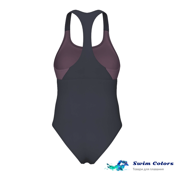 Жіночий купальник Arena SOLID SWIMSUIT RACER BACK caviar-valencia 011414-509 фото
