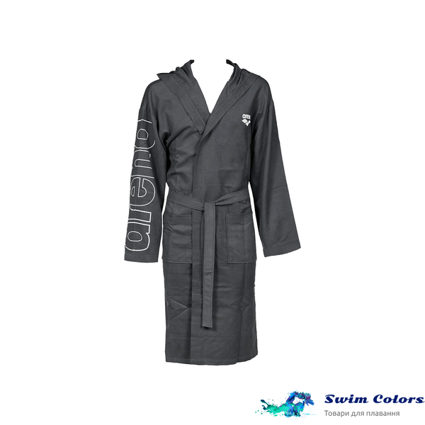 Халат мікрофібро Arena ZEAL PLUS BATHROBE grey-white 005308-101 фото