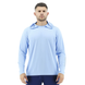 Чоловіча футболка з капюшоном і довгими рукавами TYR Men's SunDefense Hooded Shirt Sky Blue TSMLH7A фото