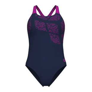 Жіночий купальник Arena KIKKO SWIMSUIT SWIM PRO BACK navy, very fuchsia 010807-790 фото