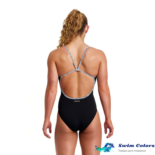 Цільний хлоростійкий купальник для плавання Funkita Black Current FS15L71455 фото