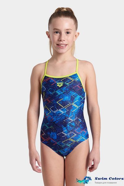 Дитячий купальник Arena DALY SWIMSUIT LIGHT DROP BACK navy-soft green-navy multi 003294-903 фото