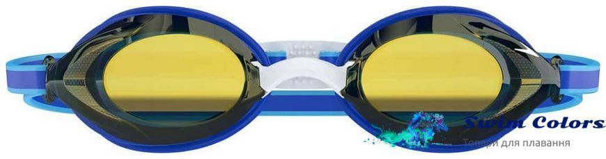 Окуляри для плавання Speedo JUNIOR VANQUISHER 3.0 MIRROR Cobalt Pop/Cobalt/Gold Mirror 8-00475115334 фото