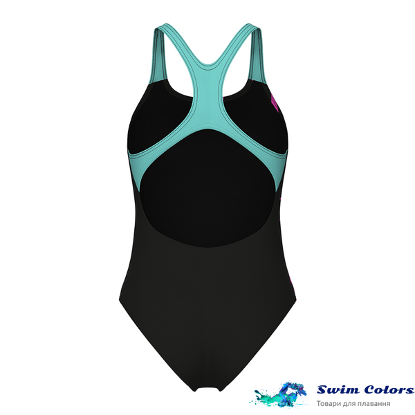 Жіночий купальник Arena GRAPHIC SWIMSUIT SWIM PRO L black, water 010809-580 фото
