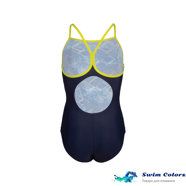 Дитячий купальник Arena DALY SWIMSUIT LIGHT DROP BACK navy-soft green-navy multi 003294-903 фото