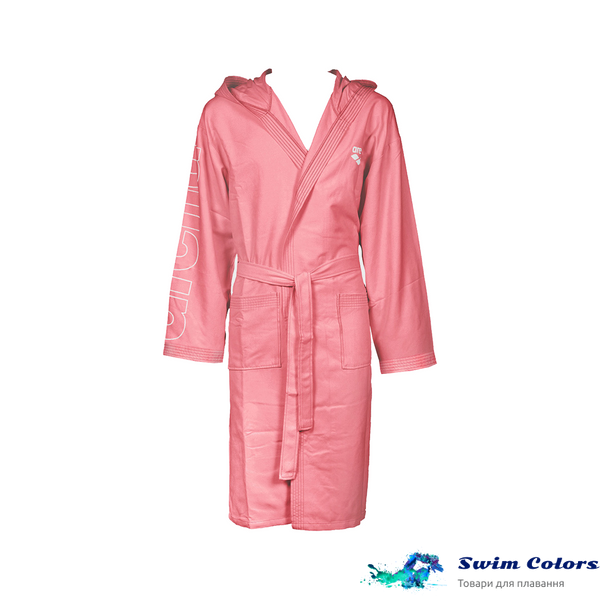 Халат мікрофібро Arena ZEAL PLUS BATHROBE pink-white 005308-301 фото