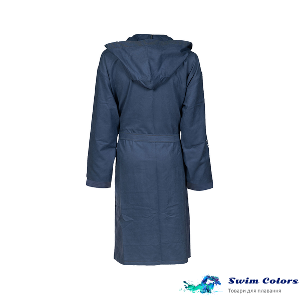 Халат мікрофібро Arena ZEAL PLUS BATHROBE navy-white 005308-201 фото