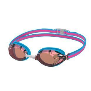 Окуляри для плавання Speedo JUNIOR VANQUISHER 3.0 MIRROR Picton Blue/Vermillion/Gold Mirror 8-00475116553 фото