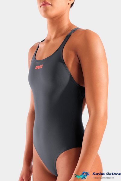 Жіночий купальник TEAM SWIMSUIT SWIM PRO SOLID asphalt-bright coral 004760-504 фото
