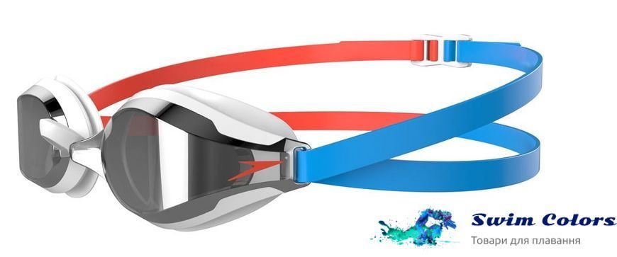 Окуляри для плавання Speedo FASTSKIN SPEEDSOCKET 2 Mirror Goggle Siren Red/Picton Blue/Smoke/Silver 8-1089717608 фото
